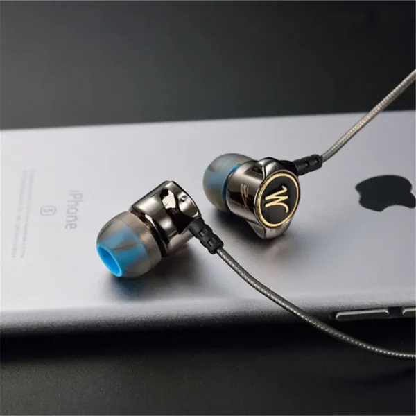 Earphones qkz dm7 special edition gold plated housing headset noise isolating hd hifi earphone auriculares fone 3. Jpg