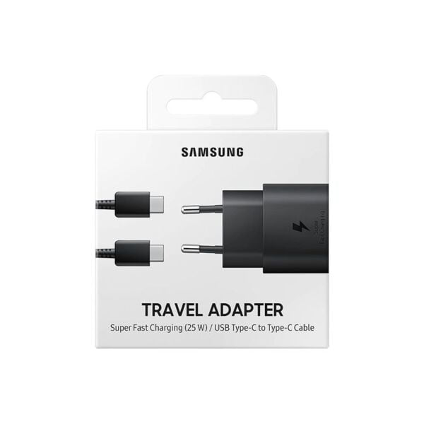 Samsung 25w travel adapter with type c to c cable b 4607