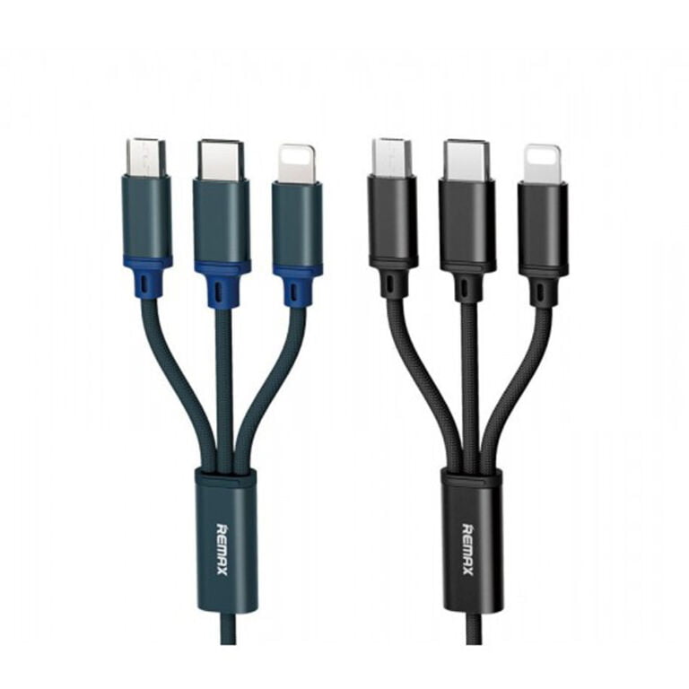 Remax 3 in 1 usb fast charging metal cable 3