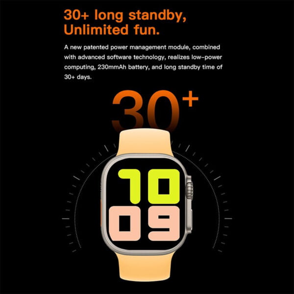 T10 ultra smart watch 2. 09 infinite display variable dial heart rate monitoring 10