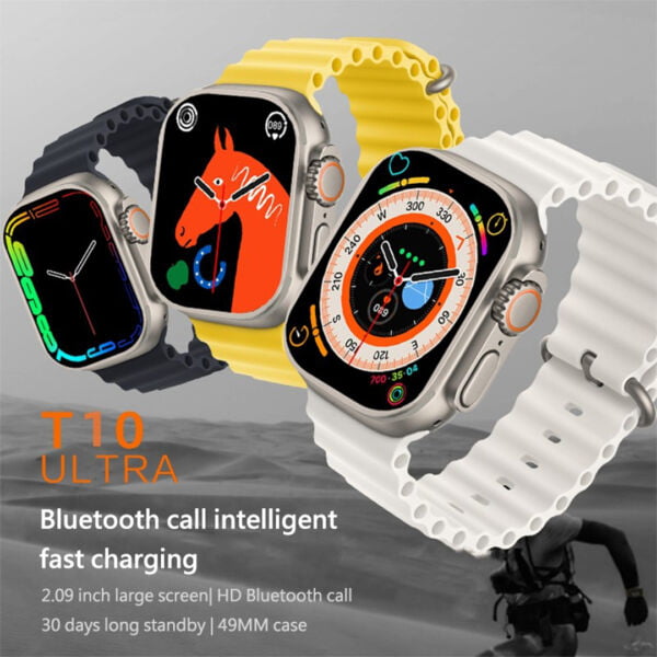 T10 ultra smart watch 2. 09 infinite display variable dial heart rate monitoring 13