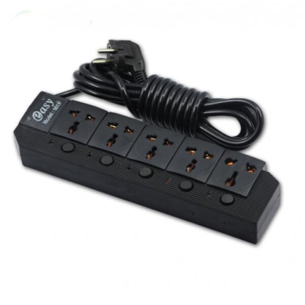 Easy multiplug 3 pin socket 5 port model-0013