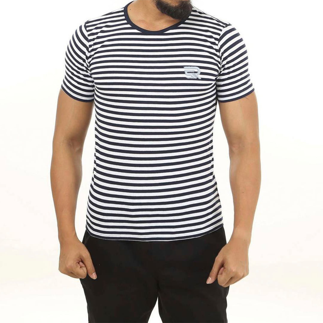 Stripe Cotton T-shirt for Men