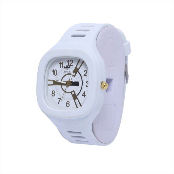 Stylish silicon rubber strap analog watch