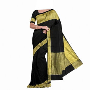 Tangail halfsilk golden saree for woman