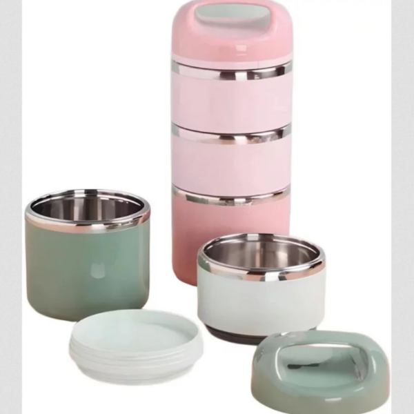 Stainless steel lunch box – leak proof office school tiffin 1