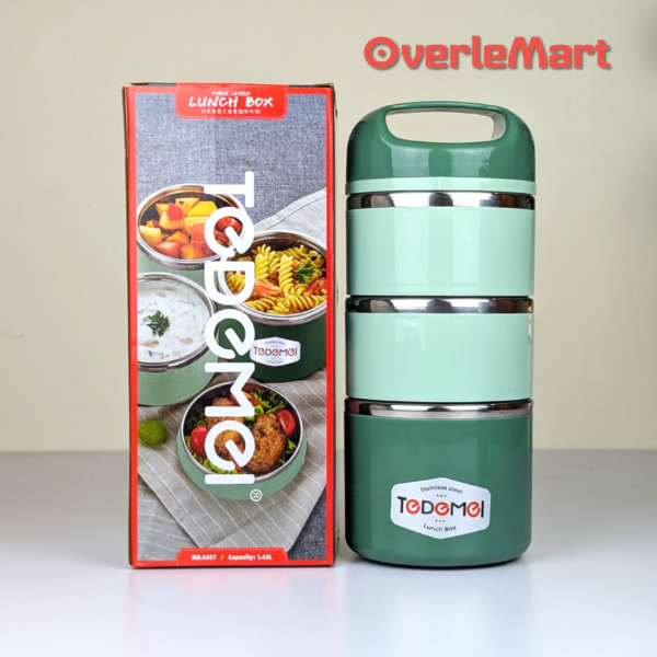 Stainless steel lunch box – leak proof office school tiffin 4 1